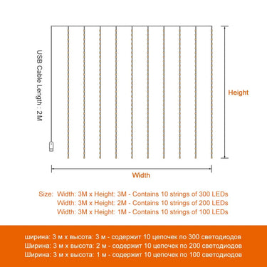 LED Curtain String Light